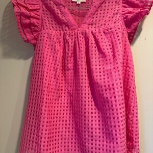 Entro Vibrant Pink Textured Blouse